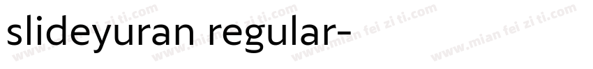 slideyuran regular字体转换